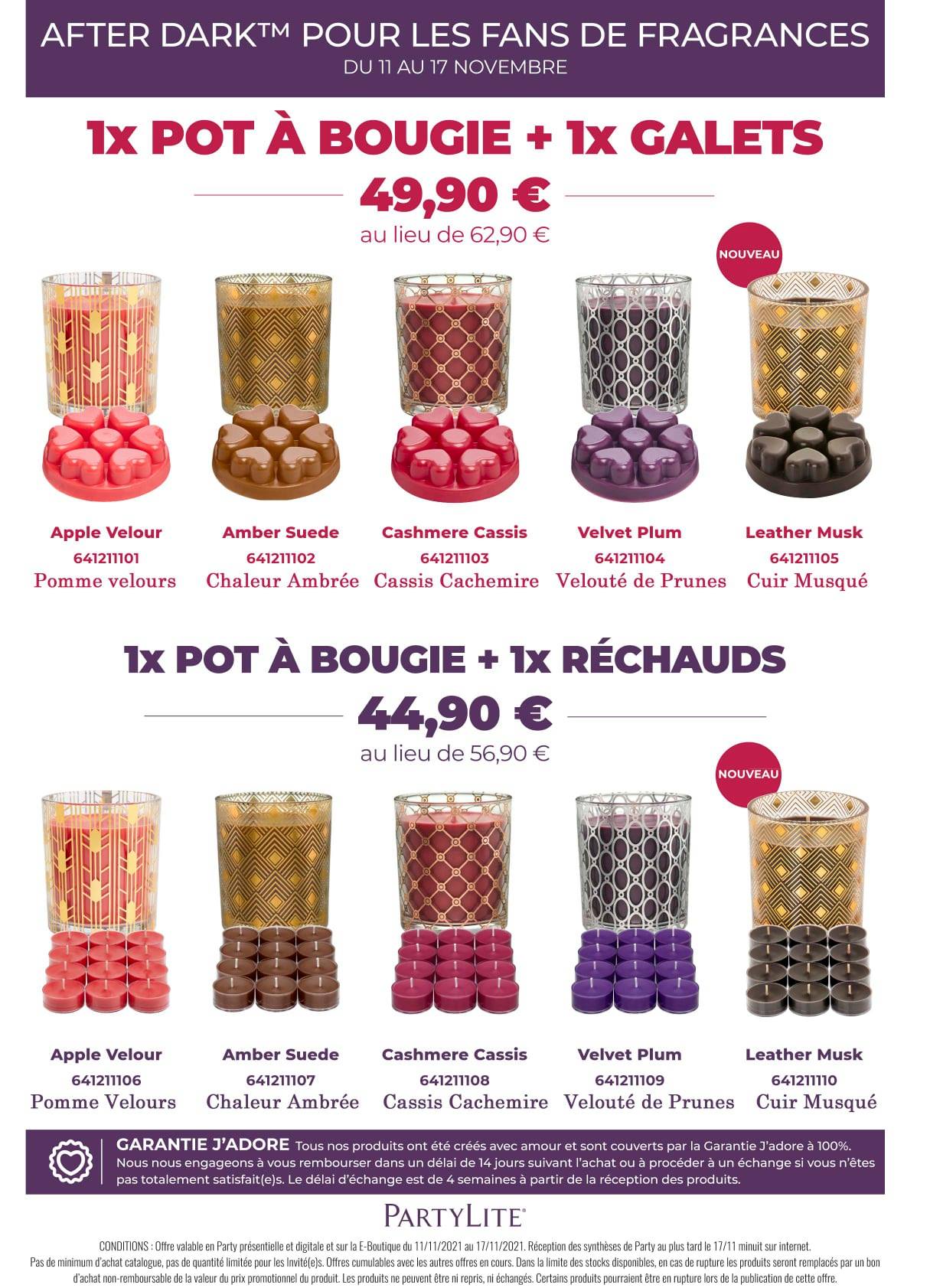PARTYLITE LOT DE 12 bougies chauffe-plat After Dark EUR 53,91